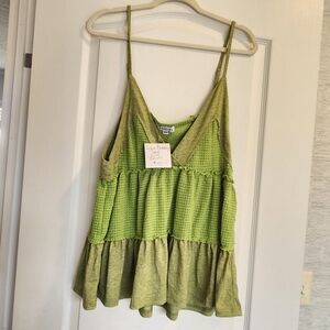 Blaleley Designs Chic Lime Green Tank Size S/M BNWT